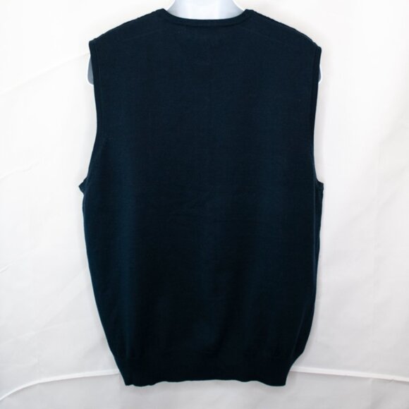 Croft & Barrow Waffle Knit Sweater Vest Mens XLT Navy Blue V Neck Tall WW03X - Picture 3 of 4